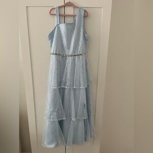 Rare Editions Blue Ruffled Tiered Sundress